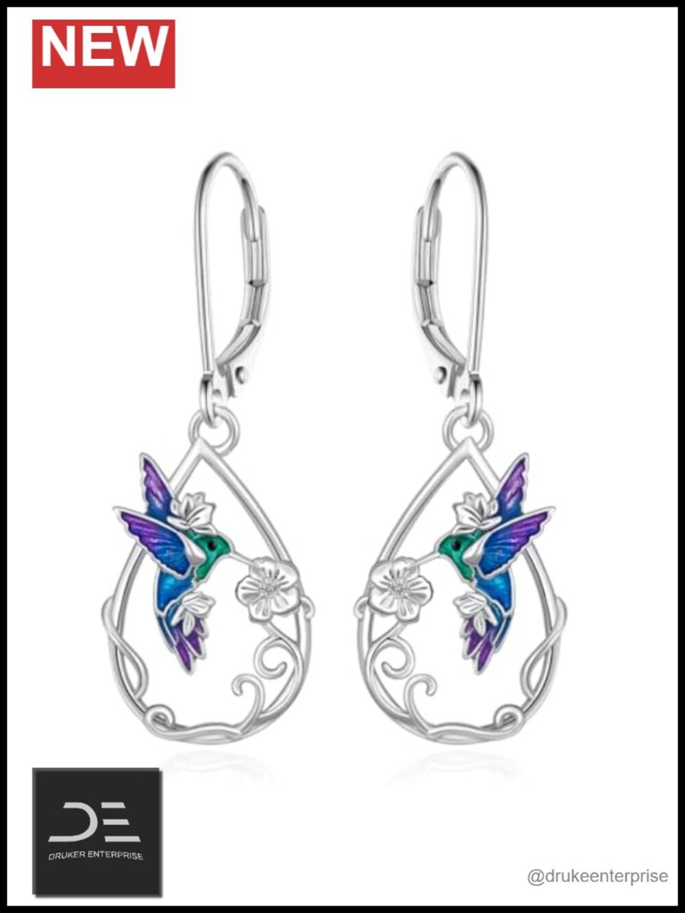 925 Sterling Silver Hummingbird Dangle Earrings for Women | Gift Jewelry